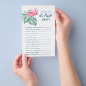 Pink Flamingo, der das beste Spiel der Braut kennt Flyer (Handgriff)