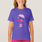 Pink Flamingo Design - Girls' Basic T - Shirt (Vorderseite)