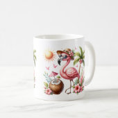 Pink Flamingo Design Kaffeetasse (VorderseiteRechts)