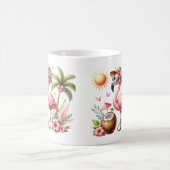 Pink Flamingo Design Kaffeetasse (Mittel)