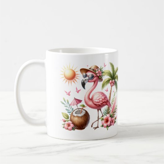 Pink Flamingo Design Kaffeetasse (Links)