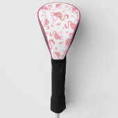 Pink Flamingo Driver Cover Golf Headcover (Vorderseite)