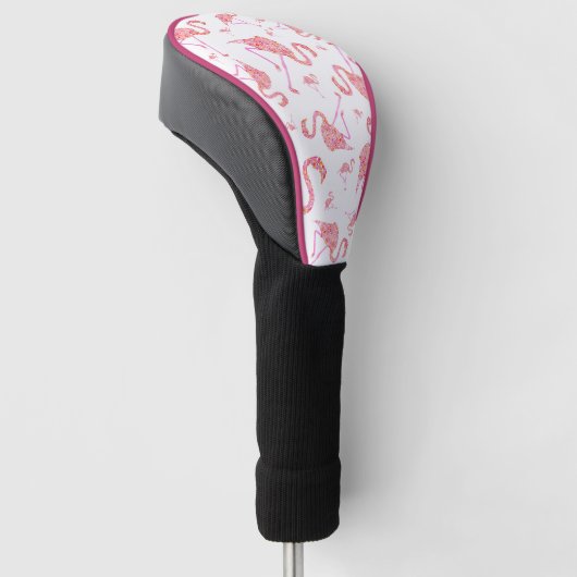 Pink Flamingo Driver Cover Golf Headcover (angewinkelt)