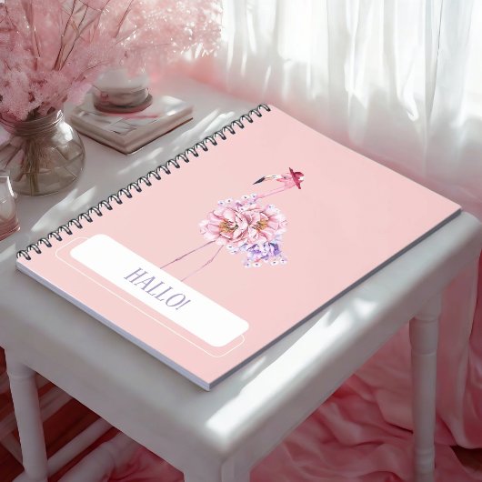 Pink Flamingo - Eine Touch tropischer Eleganz Notizblock