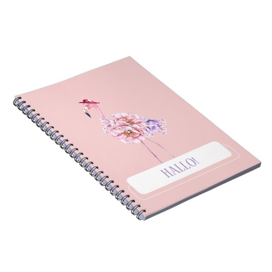 Pink Flamingo - Eine Touch tropischer Eleganz Notizblock (Rechte Seite)