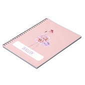 Pink Flamingo - Eine Touch tropischer Eleganz Notizblock (Linke Seite)