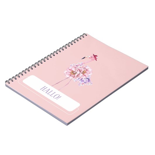Pink Flamingo - Eine Touch tropischer Eleganz Notizblock (Linke Seite)