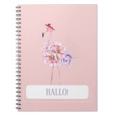 Pink Flamingo - Eine Touch tropischer Eleganz Notizblock (Vorderseite)