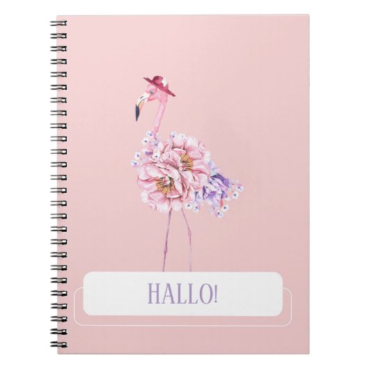 Pink Flamingo - Eine Touch tropischer Eleganz Notizblock (Vorderseite)