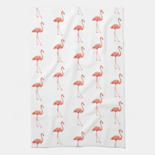 Pink Flamingo Einfaches Muster Handtuch