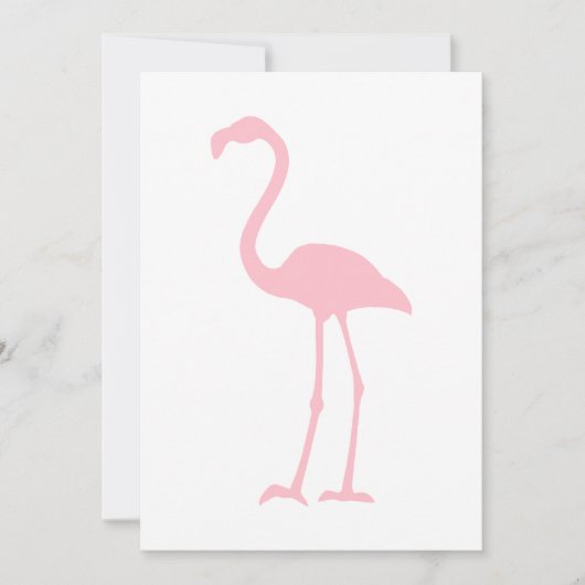 Pink Flamingo Einladung (Vorderseite)