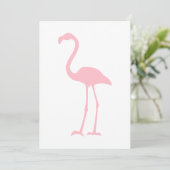 Pink Flamingo Einladung (Stehend Vorderseite)