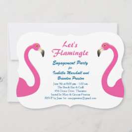 Pink Flamingo Engagement Party Einladung