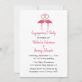 Pink Flamingo Engagement Party Tropischer Strand Einladung (Vorderseite)