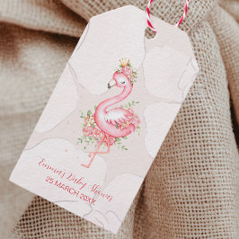 Pink Flamingo Es ist eine Girl Baby Dusche Geschenkanhänger