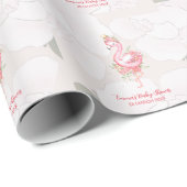 Pink Flamingo Es ist eine Girl Baby Dusche Geschenkpapier (Rolleneckpunkt)
