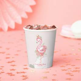 Pink Flamingo Es ist eine Girl Baby Dusche Pappbecher