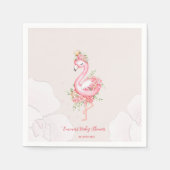 Pink Flamingo Es ist eine Girl Baby Dusche Serviette (Vorderseite)