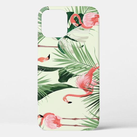 Pink Flamingo Exotic Blume Muster Case-Mate iPhone Hülle (Rückseite)