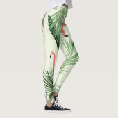 Pink Flamingo Exotic Blume Muster Leggings (Rechts)