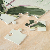 Pink Flamingo Exotic Blume Muster Puzzle (Seite)