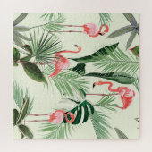 Pink Flamingo Exotic Blume Muster Puzzle (Horizontal)