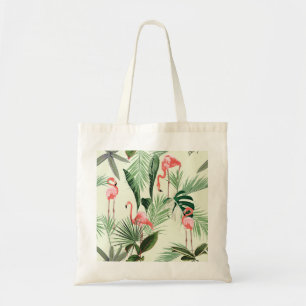 Pink Flamingo Exotic Blume Muster Tragetasche