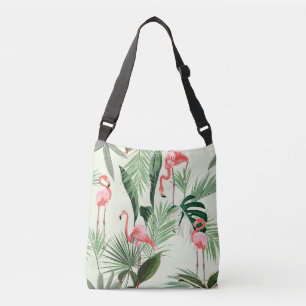 Pink Flamingo Exotic Blume Muster Tragetaschen Mit Langen Trägern