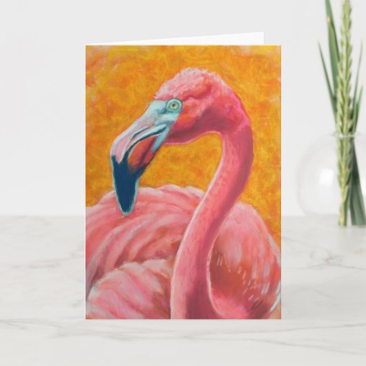 Pink Flamingo Expression Dankeskarte (Vorderseite)