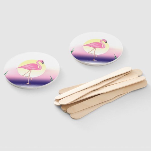 Pink Flamingo Fächer (Non-assembled)