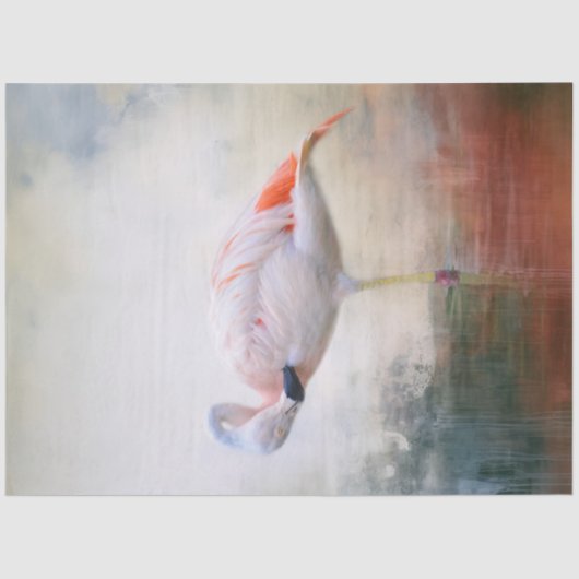 Pink Flamingo Facing Links Decoupage Seidenpapier (Vorderseite)