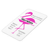 Pink Flamingo Family Cruise Door Magnet (Linke Seite)