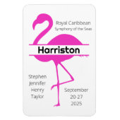 Pink Flamingo Family Cruise Door Magnet (Vertikal)