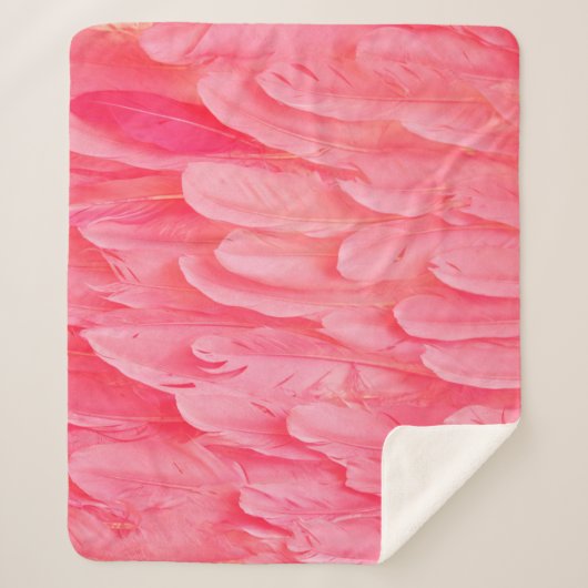 Pink Flamingo Feathersflamingo,feather,pink,textur Sherpadecke (Vorderseite)