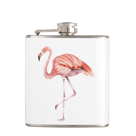 Pink Flamingo Flachmann (Vorderseite)