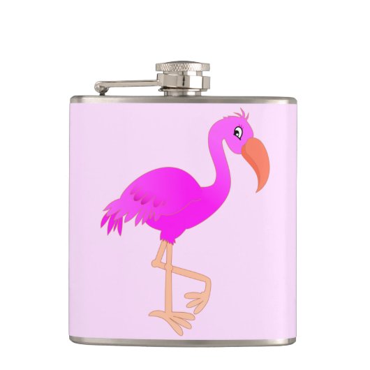 Pink Flamingo Flachmann (Vorderseite)