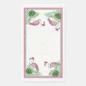 Pink Flamingo Flamingos Monstera Palm Serviette (Vorderseite)
