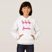 Pink Flamingo Flamingos Personalisiert Sweatshirt (Vorne ganz)