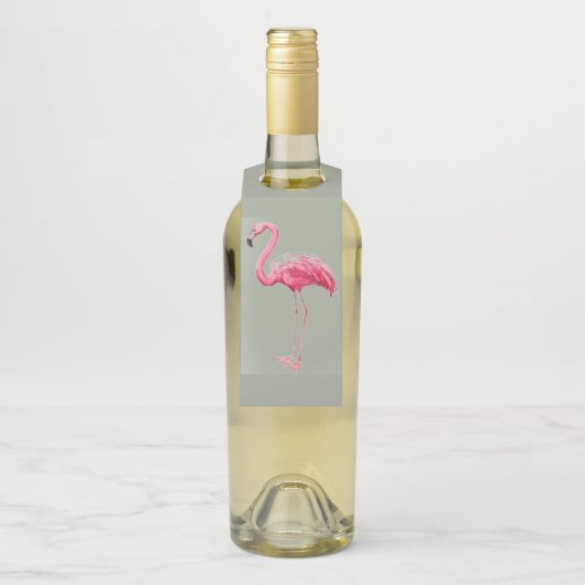 Pink Flamingo Flaschenanhänger (Auf Flasche)