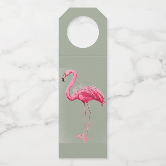 Pink Flamingo Flaschenanhänger (Rückseite)