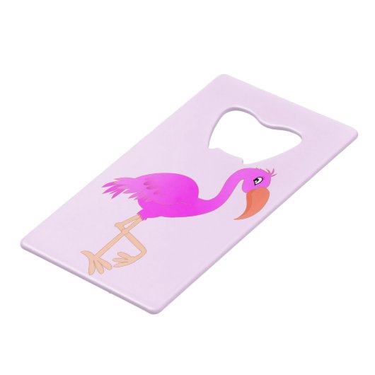 Pink Flamingo Flaschenöffner (Vorderseite Schrägansicht)