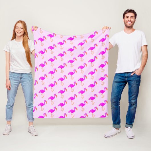Pink Flamingo Fleece Blanket (Beispiel)