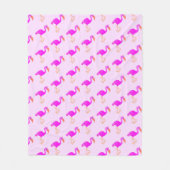 Pink Flamingo Fleece Blanket (Vorderseite)