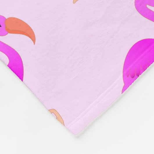 Pink Flamingo Fleece Blanket (Ecke)