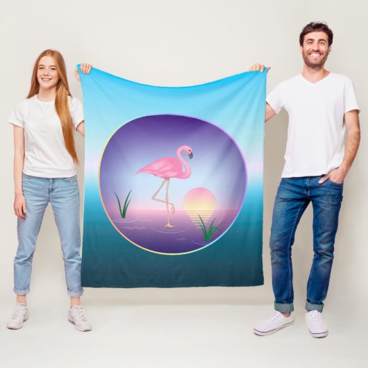 Pink Flamingo Fleecedecke (Beispiel)