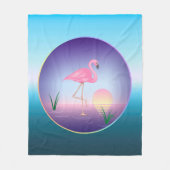 Pink Flamingo Fleecedecke (Vorderseite)