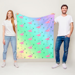 Pink Flamingo Fleecedecke