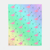 Pink Flamingo Fleecedecke (Vorderseite)