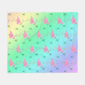 Pink Flamingo Fleecedecke (Vorderseite (Horizontal))
