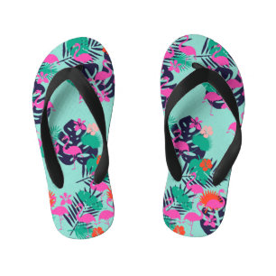 Pink Flamingo Flip Flops Kinderbadesandalen